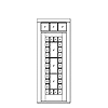 26-lite modified prairie-style with transom
Unit Dimension 34" x 103"
Door Dimension 32-1/2" x 88"
Panel - none
Glazing - IG, SDL